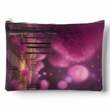 Dromerige roze nachtlandschap