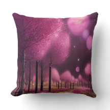 Dromerige roze nachtlandschap