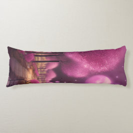 Dromerige roze nachtlandschap lichaamskussen
