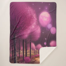 Dromerige roze nachtlandschap