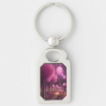 Dromerige roze nachtlandschap