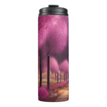 Dromerige roze nachtlandschap