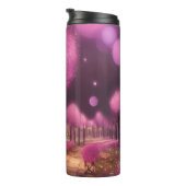 Dromerige roze nachtlandschap thermosbeker (Geroteerd rechts)