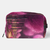Dromerige roze nachtlandschap toilettasje (Achterkant)