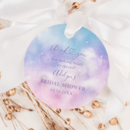 Dromerige Roze Paarse Lucht Bruiloft Favoriet Tags Bedankjes Labels