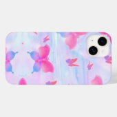 Dromerige Roze & Paarse Vlinder Achtergrond Case-Mate iPhone Case (Achterkant (horizontaal))