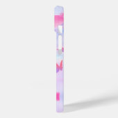 Dromerige Roze & Paarse Vlinder Achtergrond Case-Mate iPhone Case (Achterkant / Links)