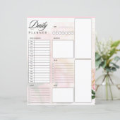Dromerige roze roos dagelijkse planner (Staand voorkant)