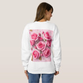 Dromerige roze rozen sweatshirt (Achterkant volledig)