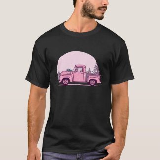 Dromerige roze sneeuwpop illustratie t-shirt