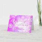 Dromerige Roze Winter Wonderland Zakelijke Kerstmi Kaart (Voorkant)