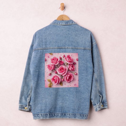 Dromerige Rozen Denim Jas Denim Jacket (Hangar)
