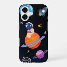 ✨ Dromerige ruimte-avontuur – iPhone 16 Hoesje Des