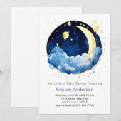 dromerige ruimte zalig jongen Baby shower Kaart (Voorkant / Achterkant)