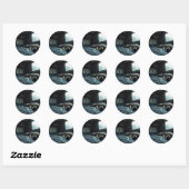 Dromerige RV-hondenslaap Ronde Sticker (Vel)