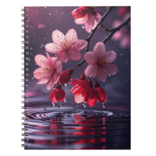 Dromerige Sakura Bloesem Over Water – Japanse Kers Notitieboek