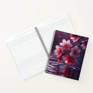 Dromerige Sakura Bloesem Over Water – Japanse Kers Notitieboek