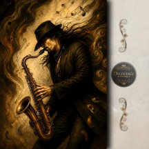 Dromerige Saxofoon Jazz Art Decoupage