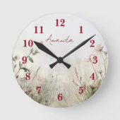 Dromerige Scène van de Lente Bloemen Ronde Klok (Voorkant)