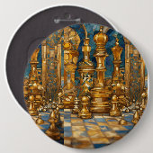 Dromerige schaak-thema Button ontwerp (Voorkant /achterkant)