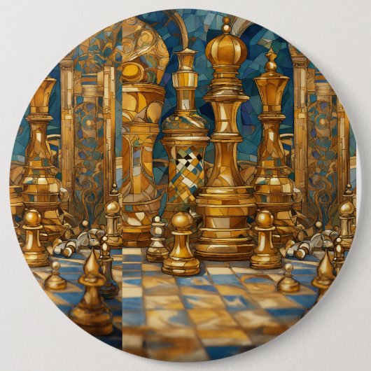 Dromerige schaak-thema Button ontwerp (Voorkant)