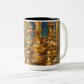 Dromerige schaak-thema Mok ontwerp (Voorkant rechts)