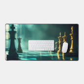Dromerige schaakscène Desk Mat - Deep Blauwgroen F (Keyboard & Muis)