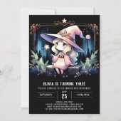 Dromerige Schattige Wizard Verjaardag Kaart (Voorkant)