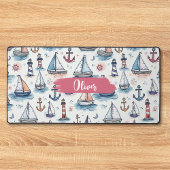 Dromerige Schetsen van Zeilboten Ankers & Vuurtore Bureaumat