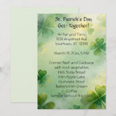 Dromerige Shamrocks St. Patrick's Dag Kaart (Voorkant / Achterkant)