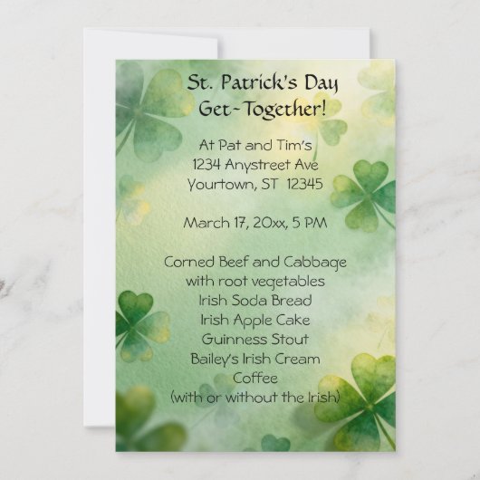 Dromerige Shamrocks St. Patrick's Day Kaart (Voorkant)