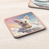 "Dromerige Skywhiskers" Bier Onderzetter (Linkerzijde)