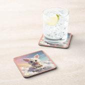 "Dromerige Skywhiskers" Bier Onderzetter (Rechterzijde)