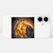 Dromerige slapende kat op maan iPhone/iPad hoes (Achterkant (horizontaal))