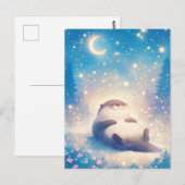 Dromerige Slapende Otter Maneschijn Nachtelijke Lu Briefkaart (Voorkant / Achterkant)