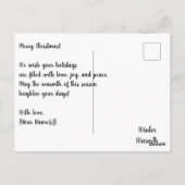 Dromerige sneeuwfee met vleugels in de winter briefkaart (Achterkant)