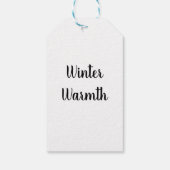 Dromerige sneeuwfee met vleugels in de winter cadeaulabel (Achterkant)