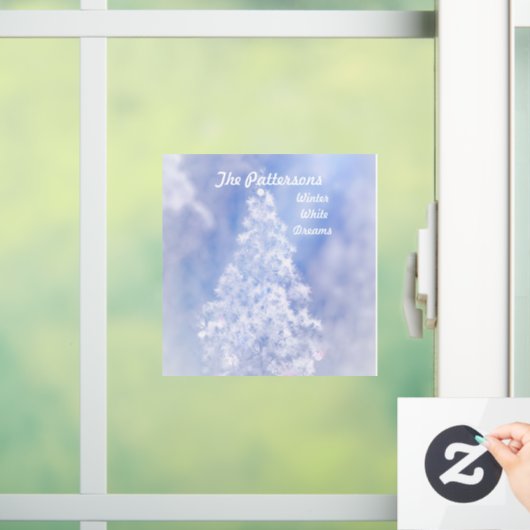 Dromerige Sneeuwwitje Kerstmis Pijnboomvallei Raamsticker (Huis)