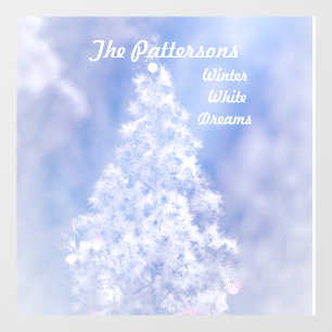 Dromerige Sneeuwwitje Kerstmis Pijnboomvallei Raamsticker