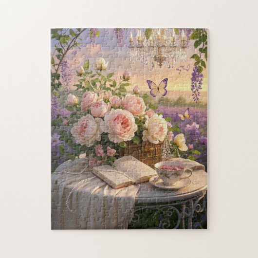 Dromerige, soft-focus scène van een weelderige, Fl Legpuzzel (Verticaal)