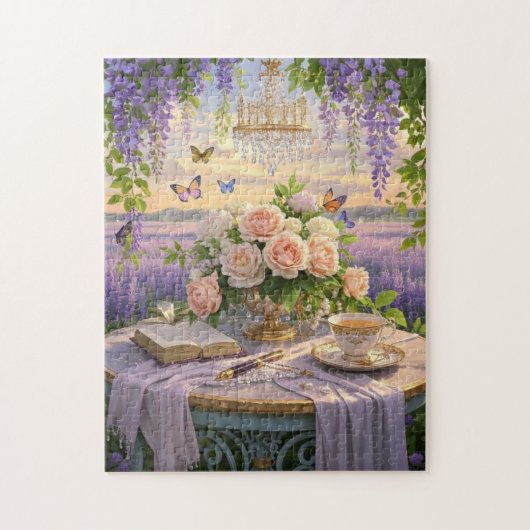 Dromerige, soft-focus scène van een weelderige, Fl Legpuzzel (Verticaal)