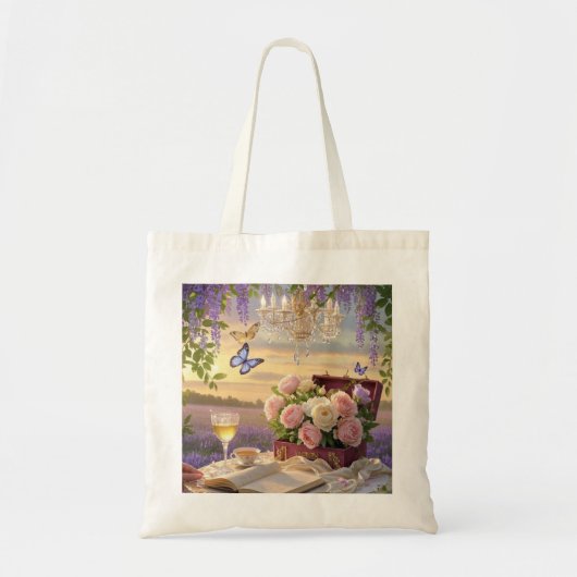 Dromerige, soft-focus scène van een weelderige, Fl Tote Bag (Voorkant)