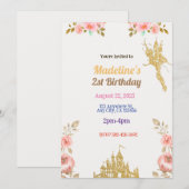 dromerige sprookje kasteel uitnodiging (Voorkant / Achterkant)