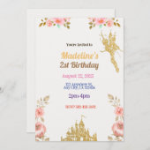 Dromerige Sprookjeskasteel Uitnodiging (Voorkant / Achterkant)