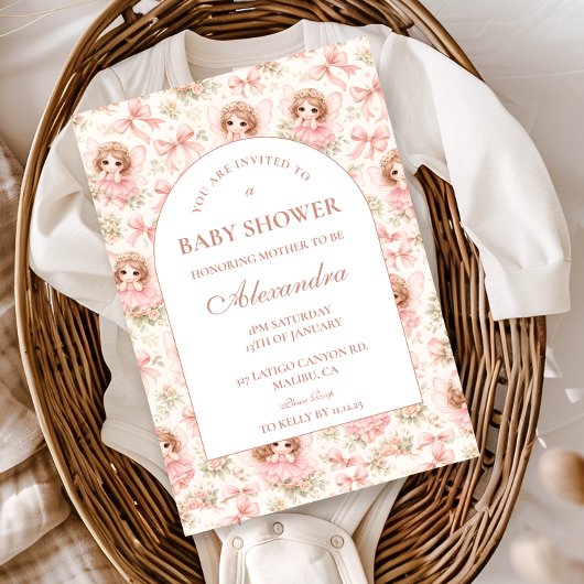 Dromerige Sprookjestuin Baby Shower Kaart