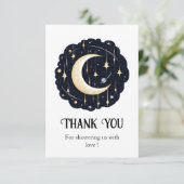 Dromerige Sterren Baby shower Bedankkaart (Staand voorkant)