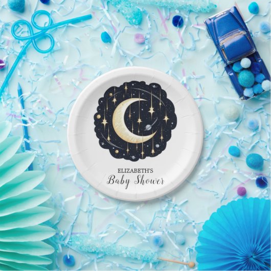Dromerige Sterren Baby shower Papieren Bordje (Feest)