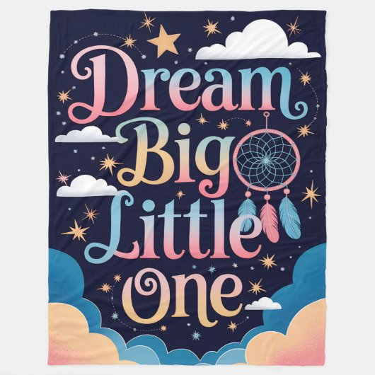 Dromerige sterren en wolken dromen grote kleine fleece deken (Voorkant)