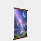 Dromerige Sterrennacht Hangend Wandkleed (Gebogen)