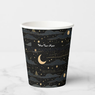 Dromerige Sterrennacht Sky Paper Cup Papieren Bekers